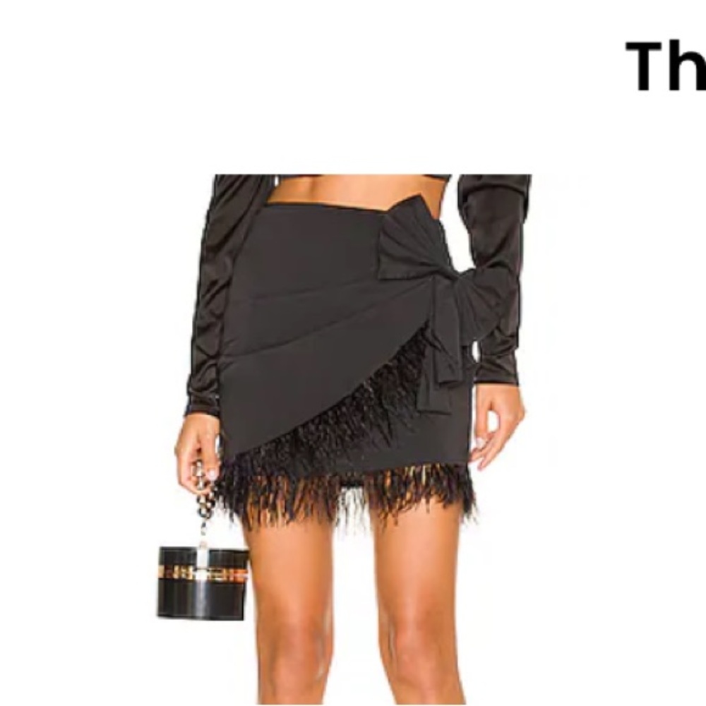 Feather detail mini skirt REVOLVE